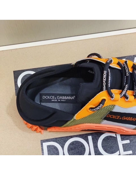 Dolce Gabbana Womens NS1 Slip-on Sneakers Orange/Green