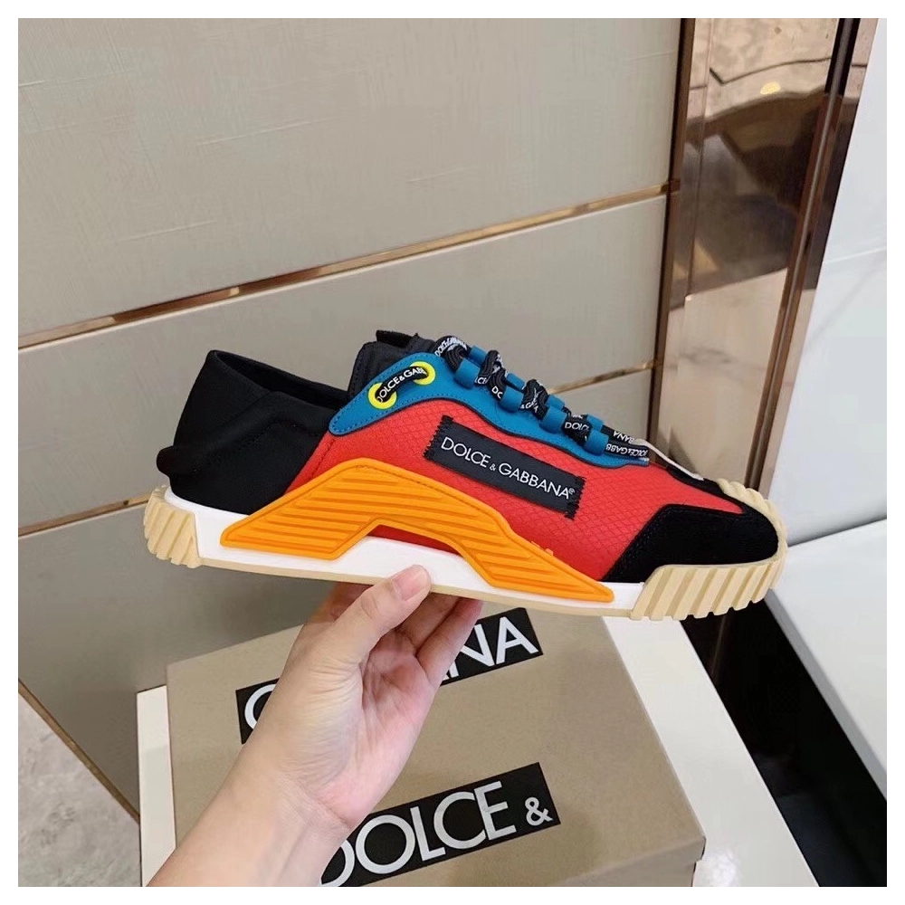 Dolce Gabbana Womens NS1 Slip-on Sneakers Red/Blue