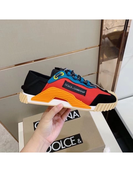 Dolce Gabbana Womens NS1 Slip-on Sneakers Red/Blue