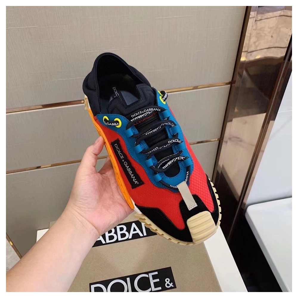 Dolce Gabbana Womens NS1 Slip-on Sneakers Red/Blue