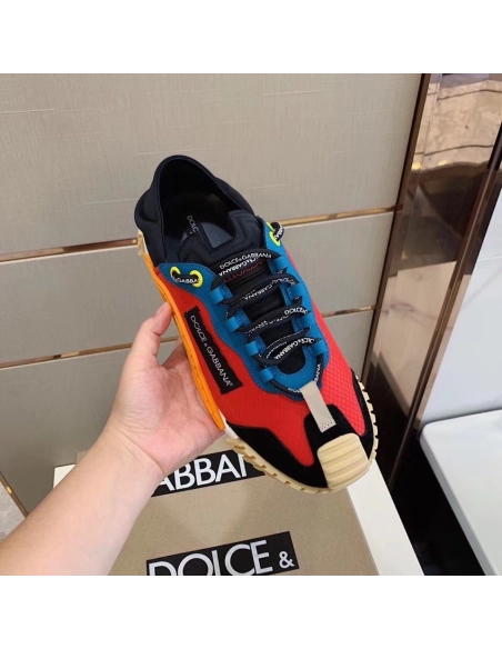 Dolce Gabbana Womens NS1 Slip-on Sneakers Red/Blue