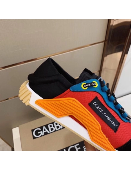 Dolce Gabbana Womens NS1 Slip-on Sneakers Red/Blue