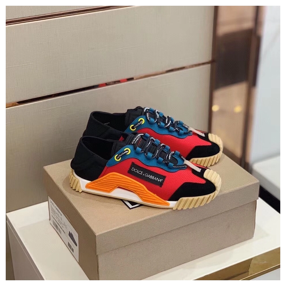 Dolce Gabbana Womens NS1 Slip-on Sneakers Red/Blue