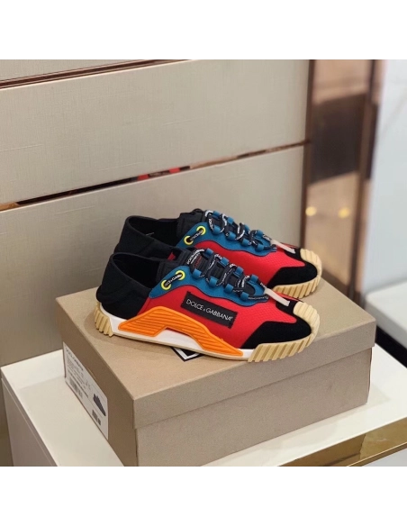 Dolce Gabbana Womens NS1 Slip-on Sneakers Red/Blue