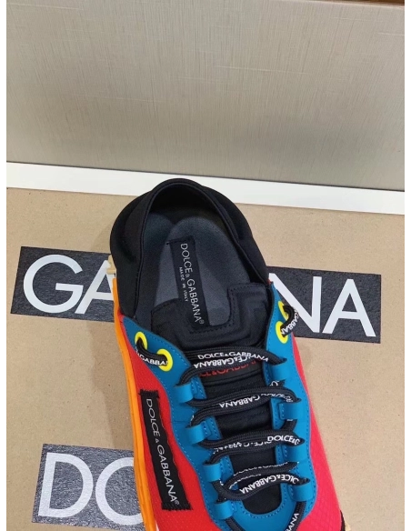 Dolce Gabbana Womens NS1 Slip-on Sneakers Red/Blue