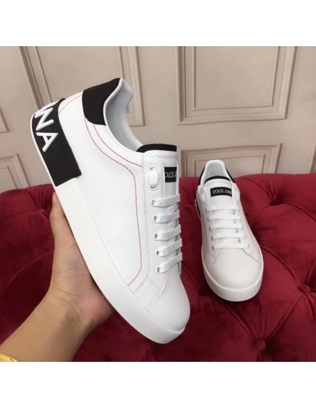 Dolce Gabbana Womens Portofino Sneakers with Black Branded