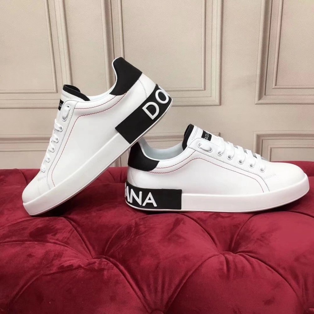 Dolce Gabbana Womens Portofino Sneakers with Black Branded