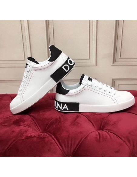 Dolce Gabbana Womens Portofino Sneakers with Black Branded