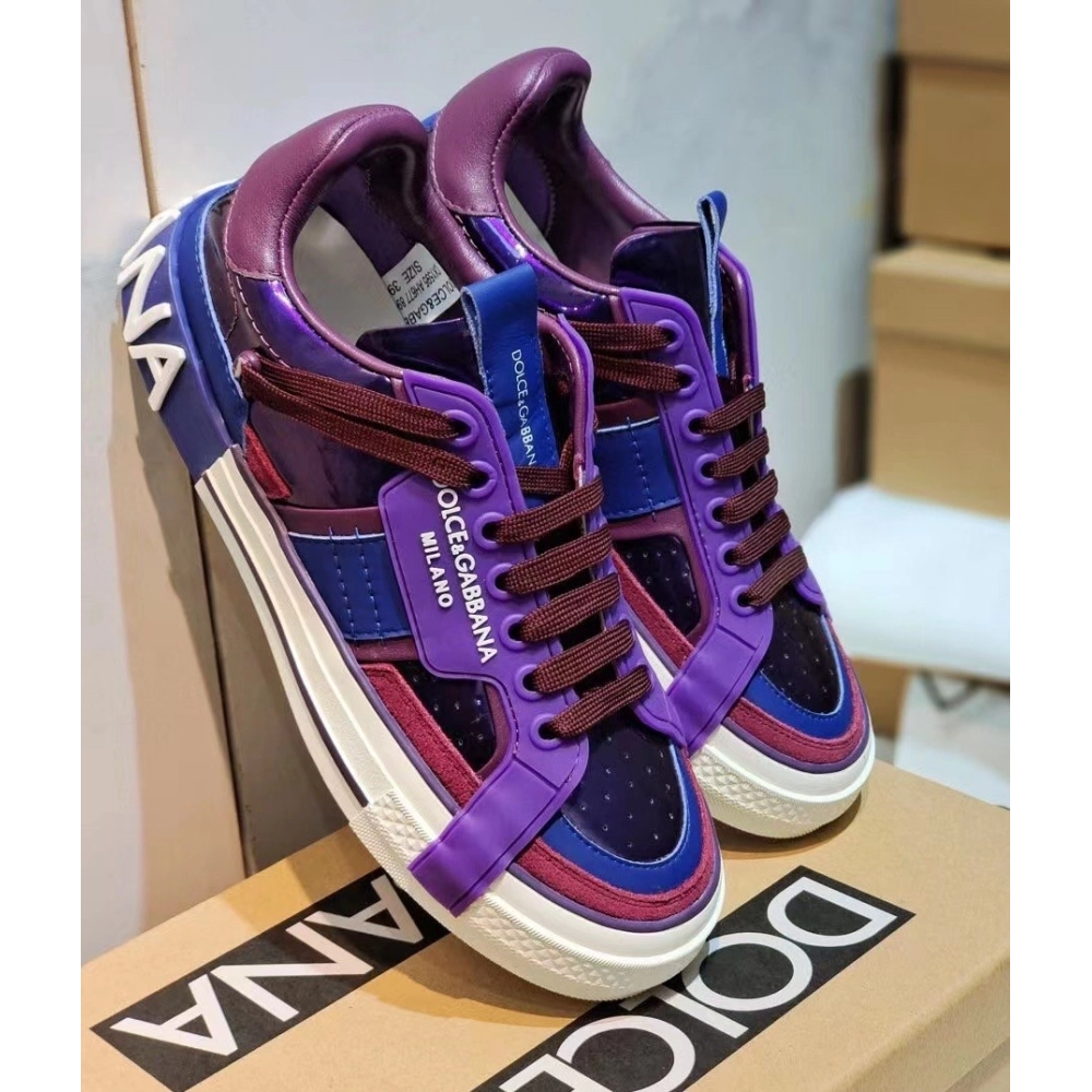Dolce Gabbana Womens Custom 2.Zero Sneakers Purple