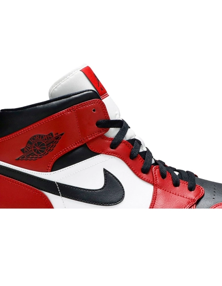 AIR JORDAN 1 MID CHICAGO BLACK TOE 554724 069,AIR JORDAN 1 MID,Air Jordan