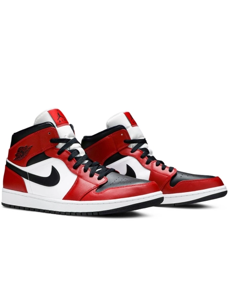 AIR JORDAN 1 MID CHICAGO BLACK TOE 554724 069,AIR JORDAN 1 MID,Air Jordan