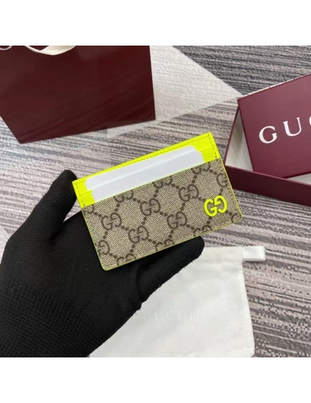 Gucci Bi-color GG card case 768248 11X7cm,Gucci Wallets