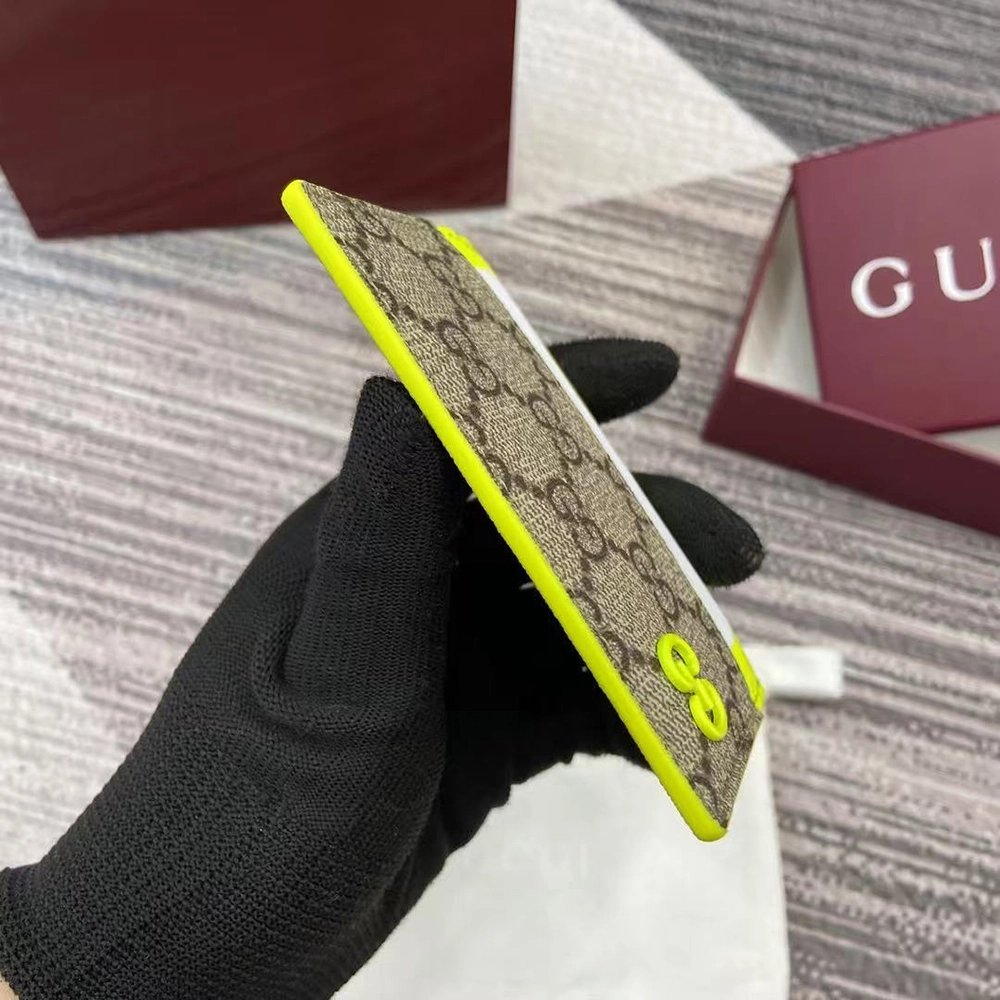 Gucci Bi-color GG card case 768248 11X7cm,Gucci Wallets