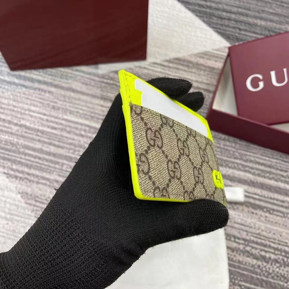 Gucci Bi-color GG card case 768248 11X7cm,Gucci Wallets