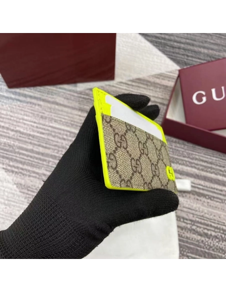 Gucci Bi-color GG card case 768248 11X7cm,Gucci Wallets