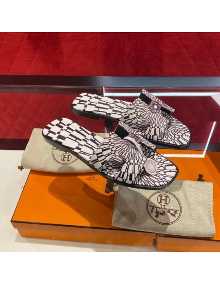 Hermes flat slides summer shoes_1