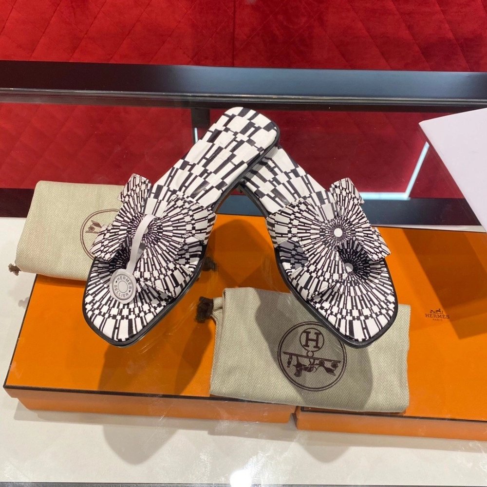 Hermes flat slides summer shoes_1