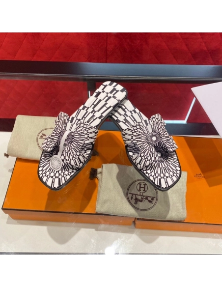 Hermes flat slides summer shoes_1
