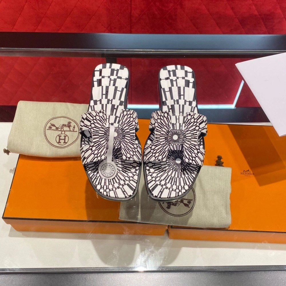 Hermes flat slides summer shoes_1