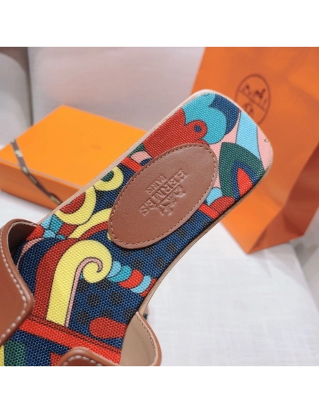 Hermes flat slides summer shoes_10