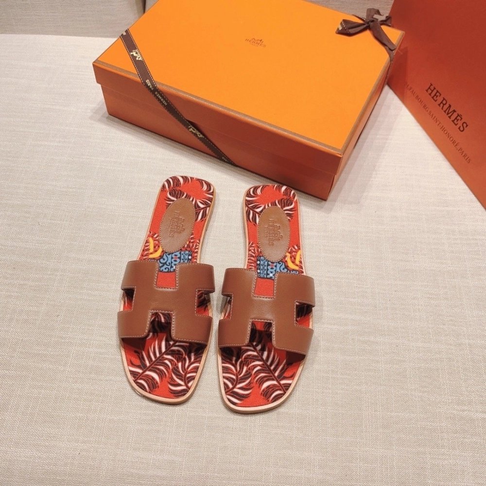 Hermes flat slides summer shoes_11