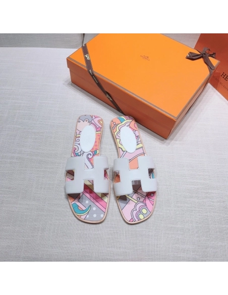 Hermes flat slides summer shoes_13