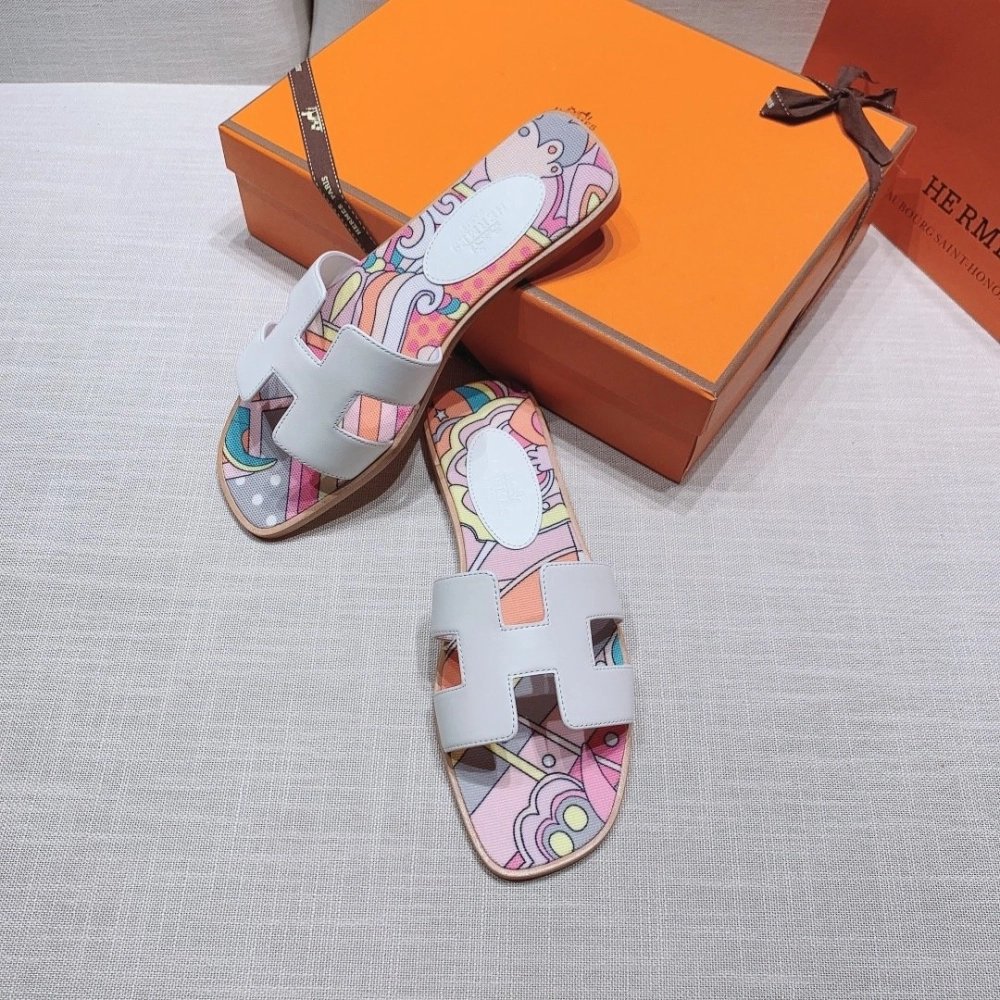 Hermes flat slides summer shoes_13