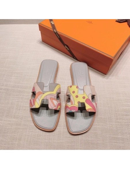 Hermes flat slides summer shoes_14