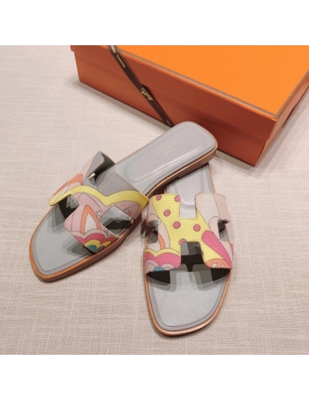 Hermes flat slides summer shoes_14
