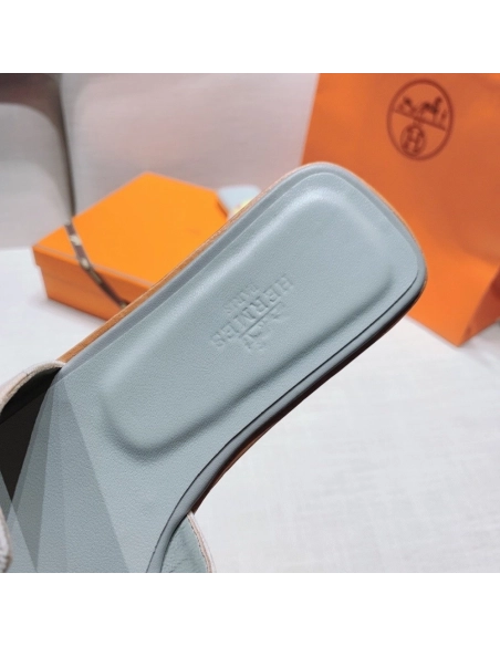 Hermes flat slides summer shoes_14