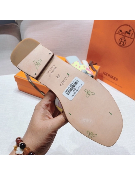 Hermes flat slides summer shoes_14