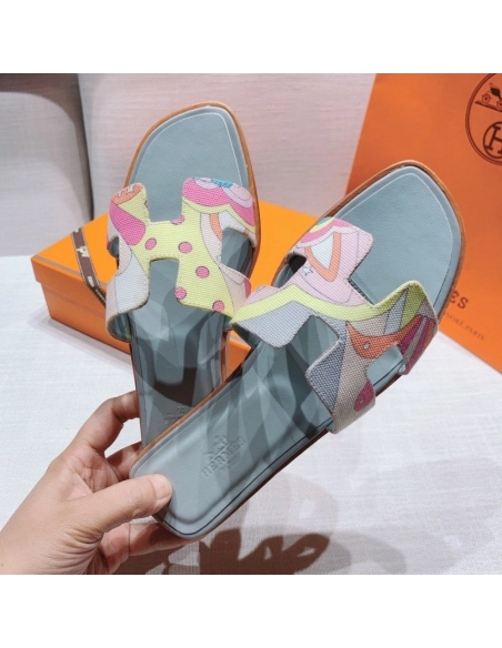 Hermes flat slides summer shoes_14