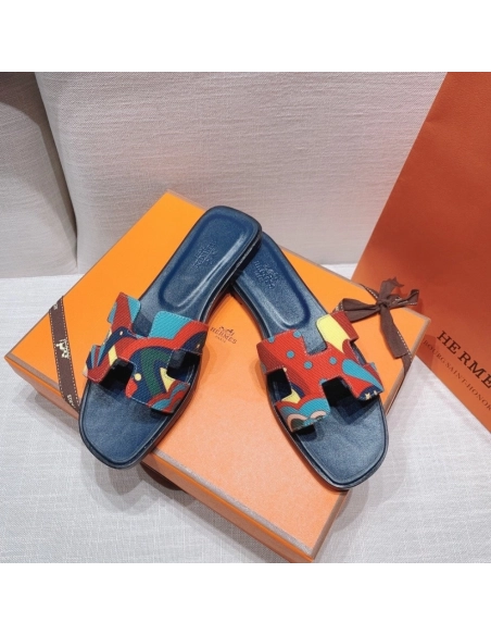Hermes flat slides summer shoes_15