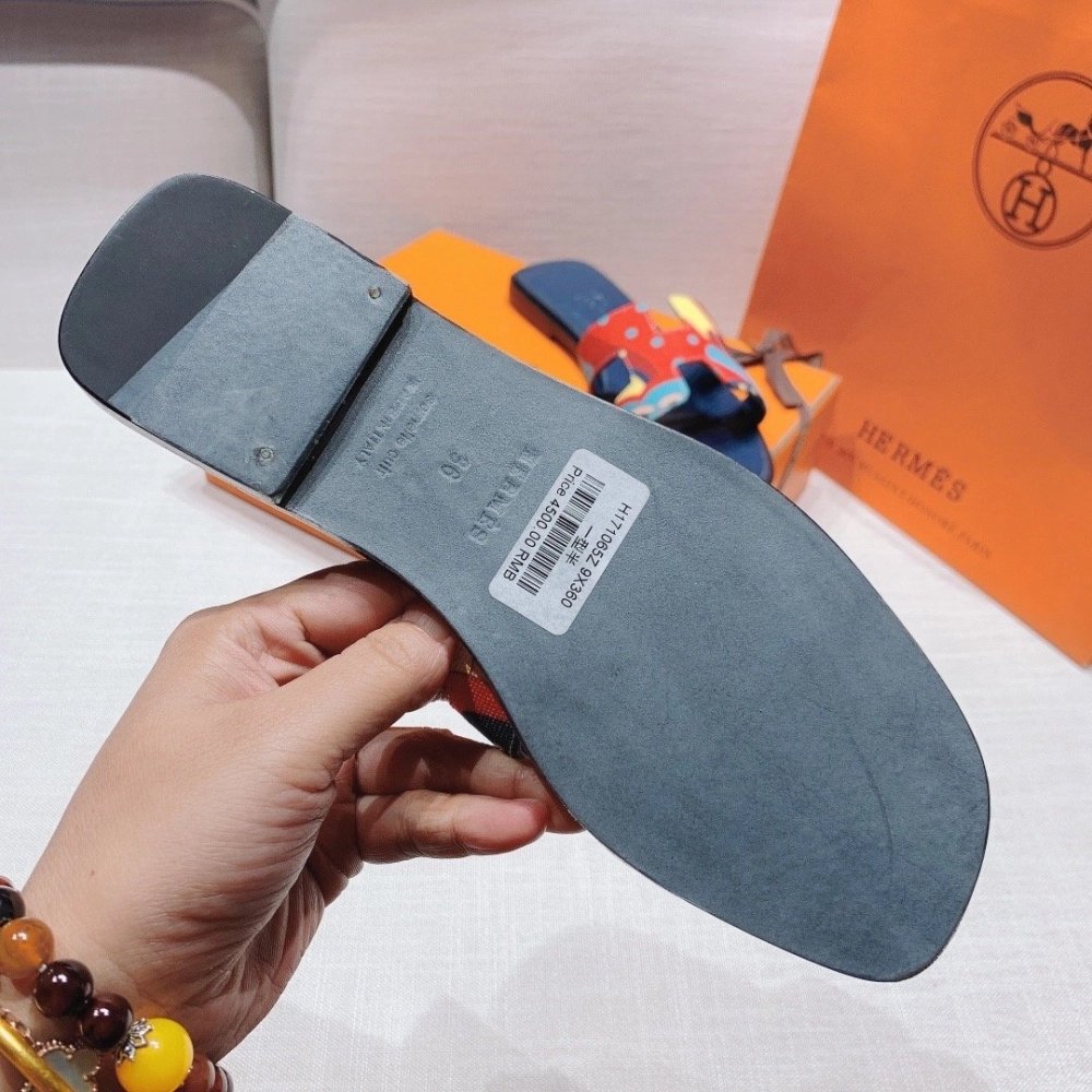 Hermes flat slides summer shoes_15