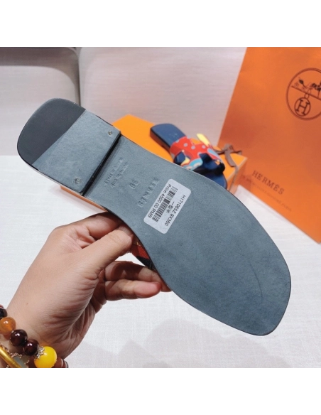 Hermes flat slides summer shoes_15