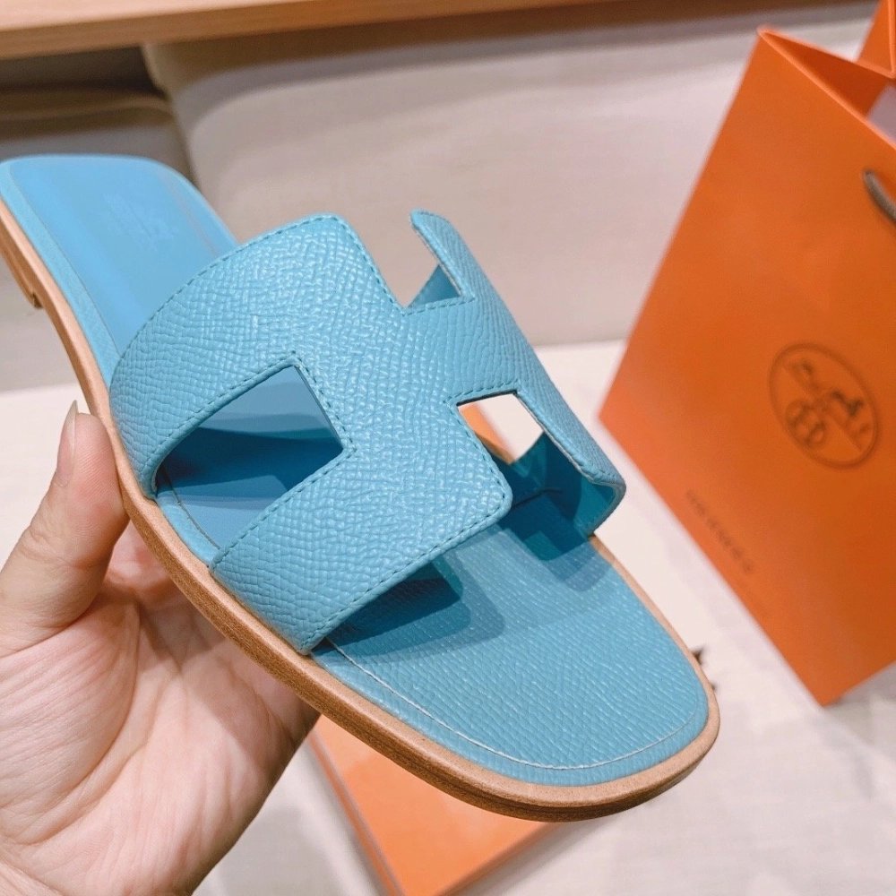 Hermes flat slides summer shoes_16