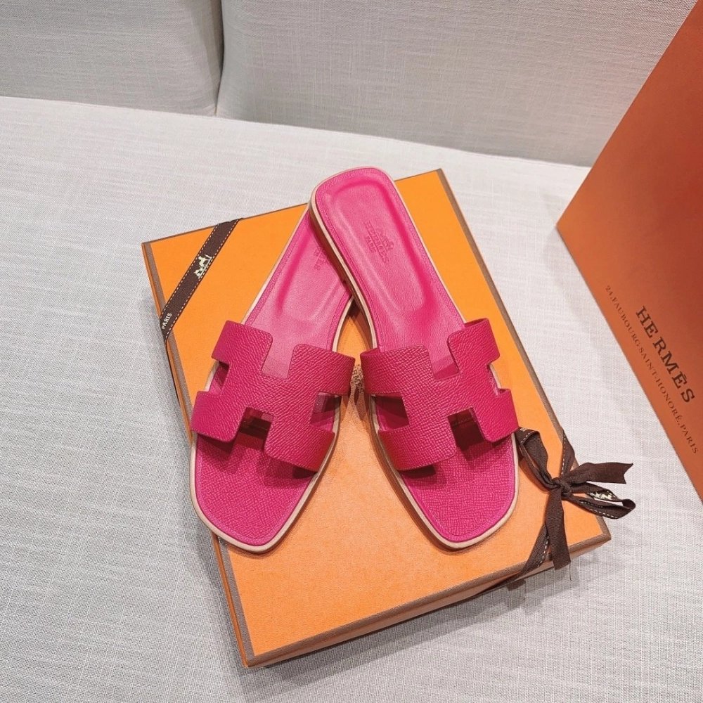 Hermes flat slides summer shoes_17