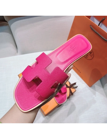 Hermes flat slides summer shoes_17