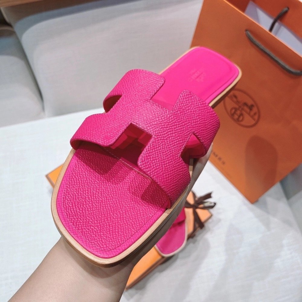 Hermes flat slides summer shoes_17