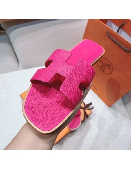 Hermes flat slides summer shoes_17