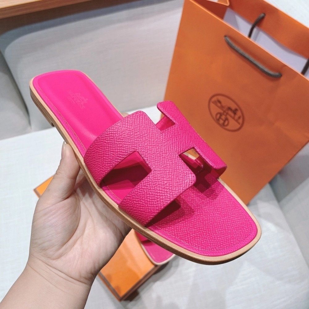Hermes flat slides summer shoes_17