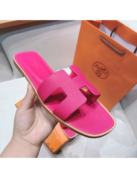 Hermes flat slides summer shoes_17