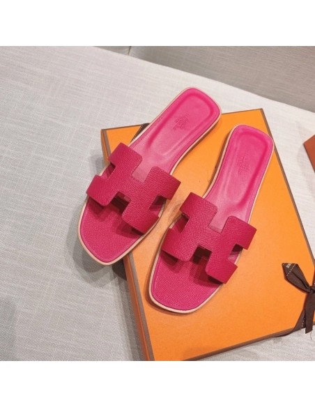 Hermes flat slides summer shoes_17
