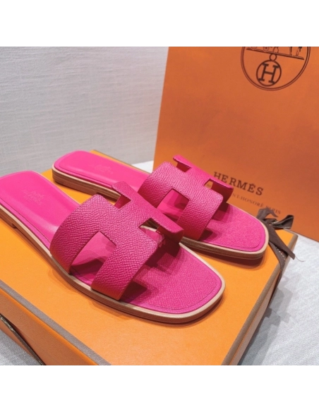 Hermes flat slides summer shoes_17