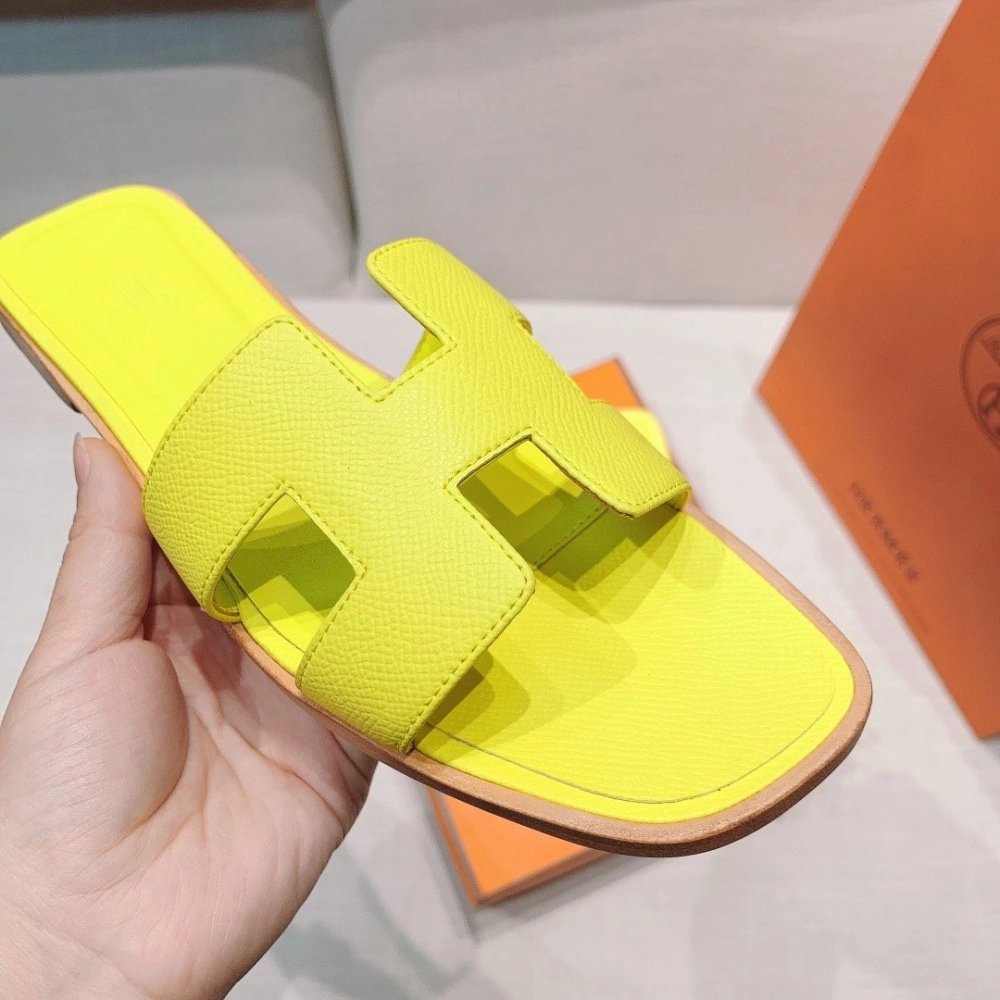 Hermes flat slides summer shoes_18