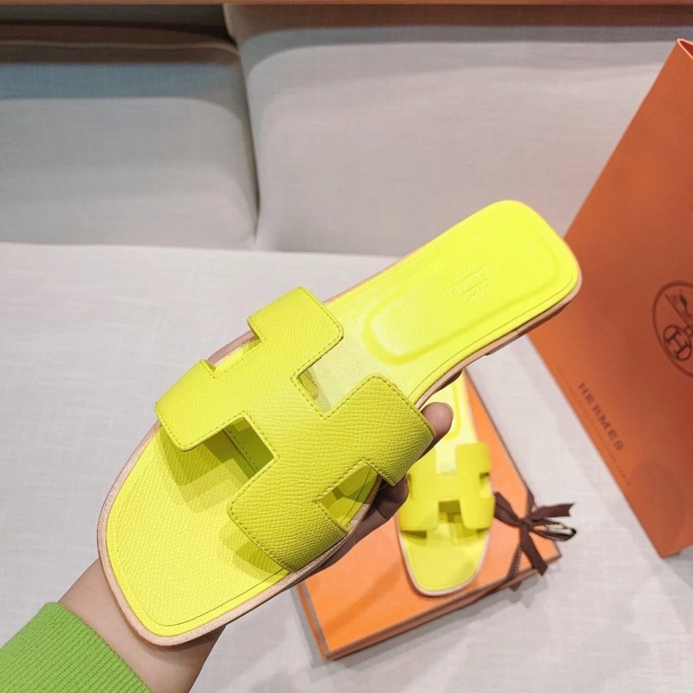 Hermes flat slides summer shoes_18