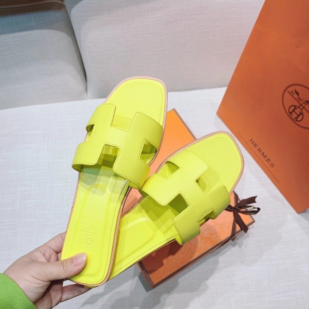 Hermes flat slides summer shoes_18