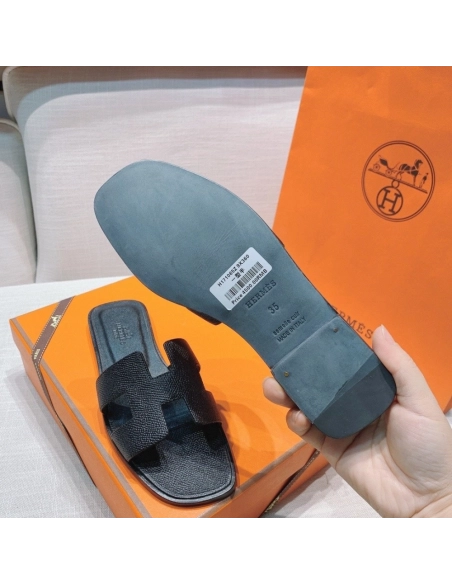 Hermes flat slides summer shoes_19