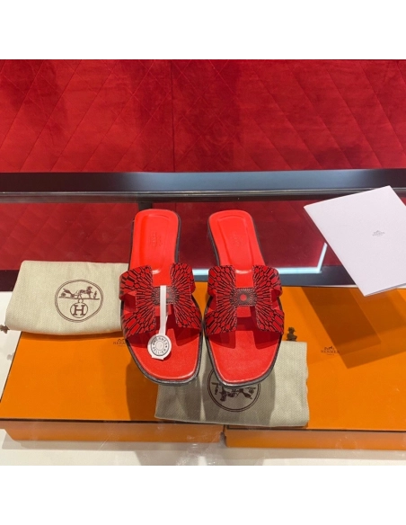 Hermes flat slides summer shoes_2