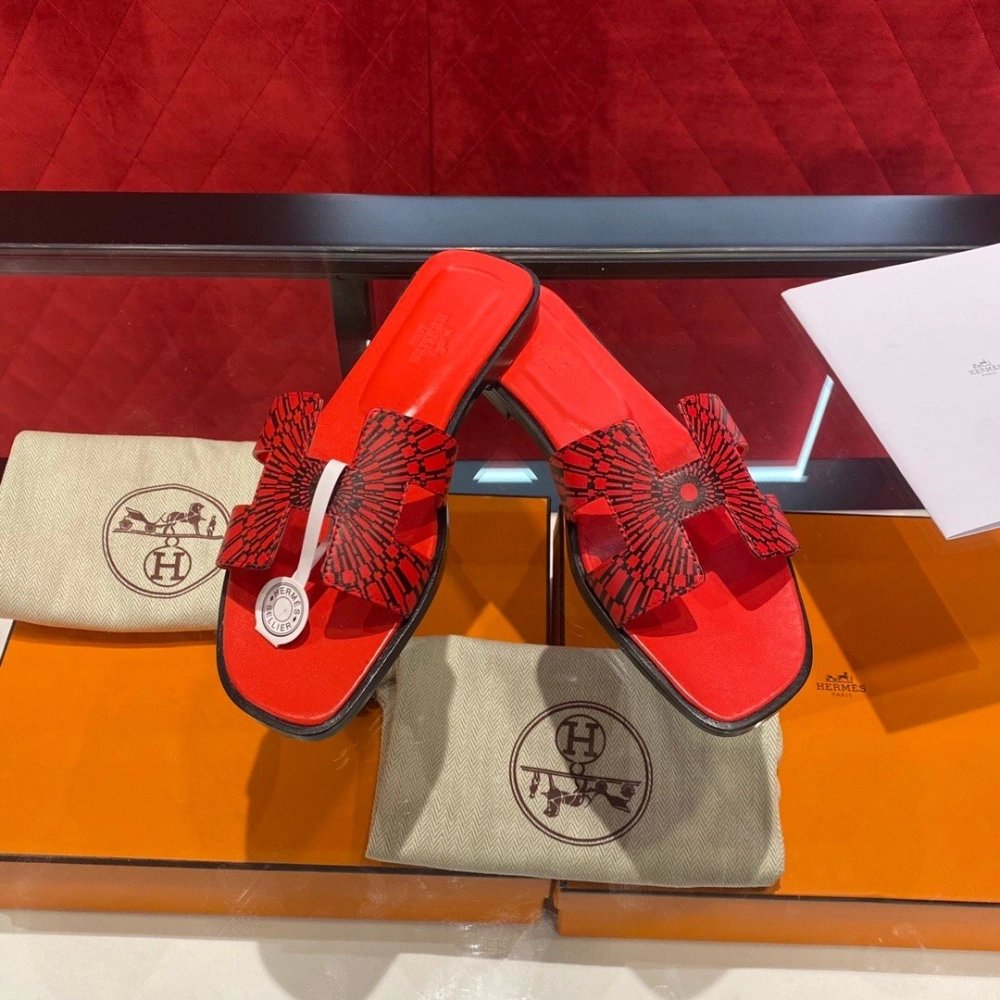 Hermes flat slides summer shoes_2